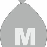Balónek písmeno M stříbrné 